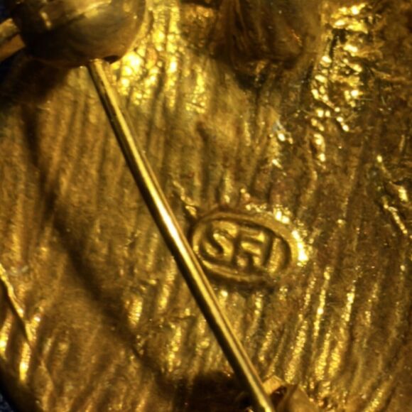 Holiday Snowman Brooch with Bobbly Head [Jewelry 070] - Picture 5 of 6